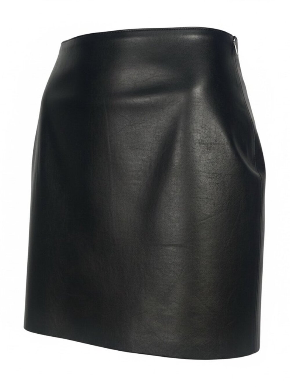 Wilsons Leather Black A-Line Mini Skirt Genuine Leather Size 4